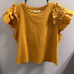 Anthropologie flutter sleeve top XL